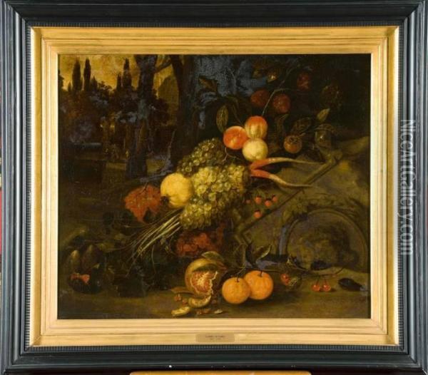 Nature Morte Aux Fruits Oil Painting - Jan Pauwel Ii Gillemans