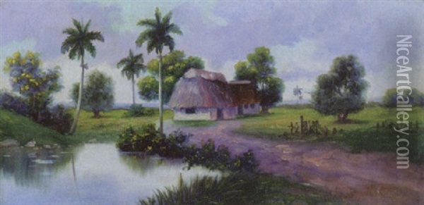 Paisaje Cubano Oil Painting - Juan Gil Garcia