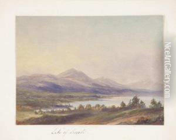 Lago D'agnano Visto Dai Camaldoli Oil Painting - Johan Christian Clausen Dahl