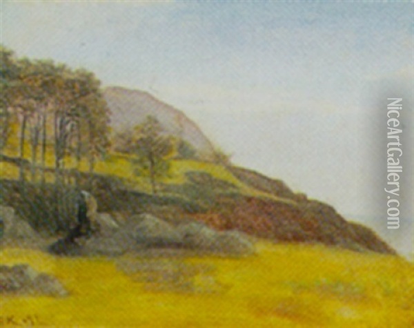 Landskab Ved Kyst Oil Painting - Peder Severin Kroyer