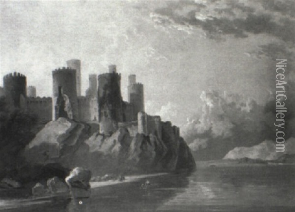 View Of Conway Castle Oil Painting - William Hodges