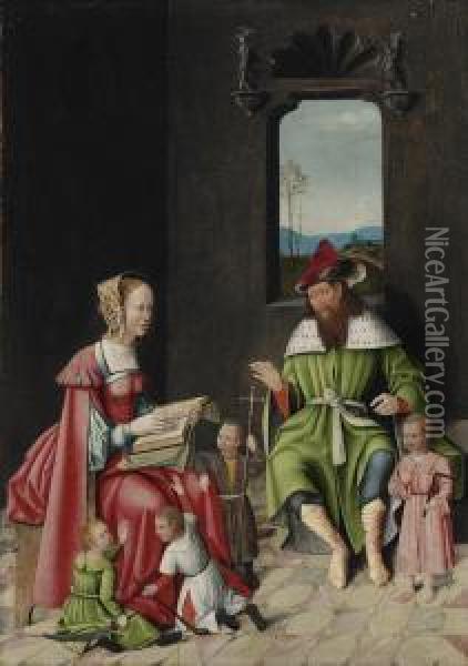 The Family Of Mary Cleophas And Alpheus Oil Painting - Goossen van der Weyden