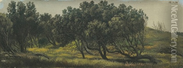 Honeysuckles Cape Schanck Oil Painting - Eugen von Guerard