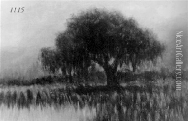 Lone Oak Oil Painting - Alexander John Drysdale