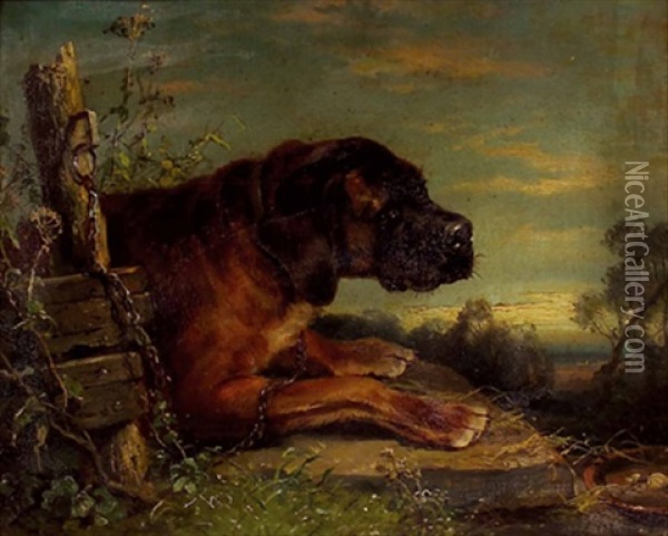 Der Einsame Wachhund Oil Painting - Clara (Boettcher) von Wille
