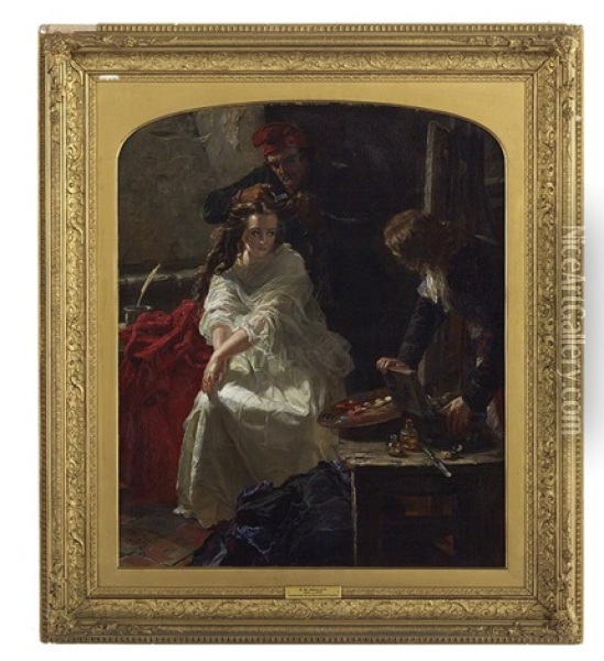 La Toilette Des Morts - Charlotte Corday In The Prison Of The Conciergerie Oil Painting - Edward Matthew Ward