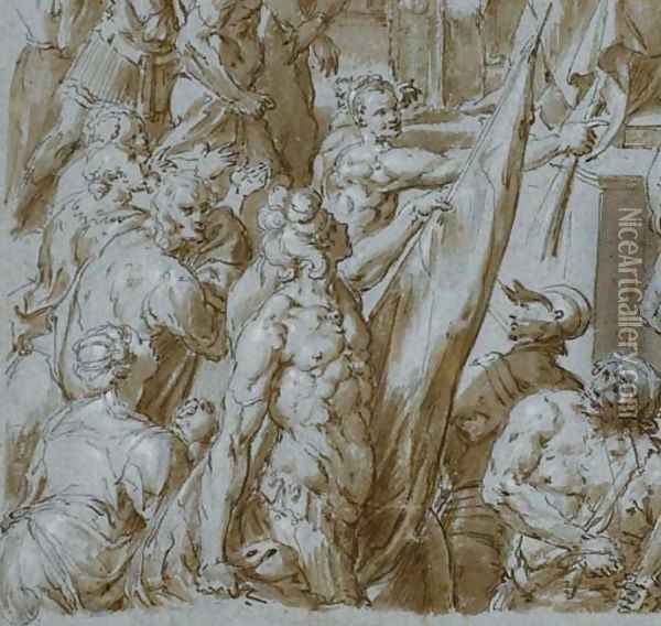 L'offrande des etendards Oil Painting - Aegidius Sadeler or Saedeler