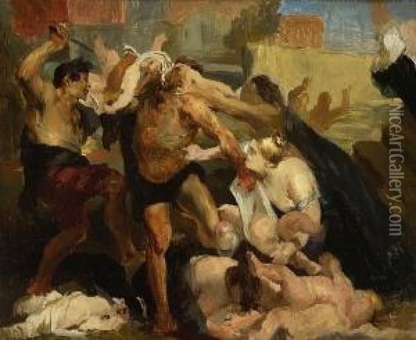 Der Bethlehemitische
 Kindermord Oil Painting - Otto Von Faber Du Faur