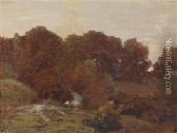 Landscape In Autumn Oil Painting - Ludwig Willroider