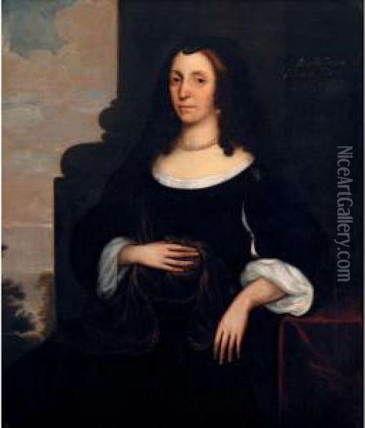 Portrait Of Dorothy Westrow, Lady Knatchbull Oil Painting - Edward Bower