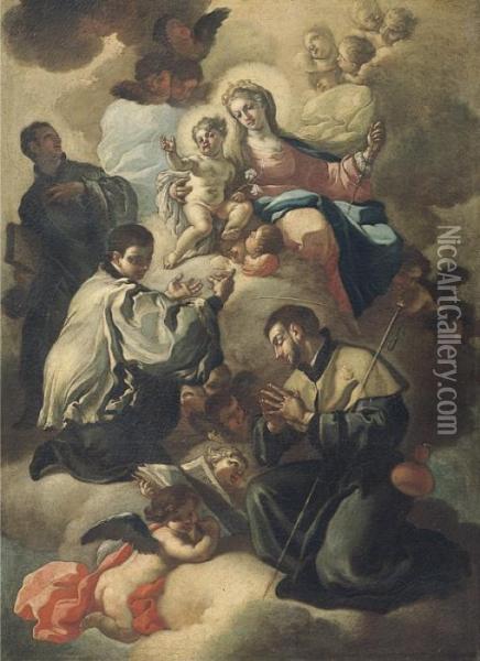 Madonna Col Bambino E Santi Oil Painting - Francesco de Mura