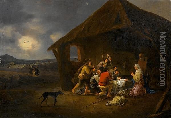 The Adoration Of The Shepherds Oil Painting - Hendrik Potuyl