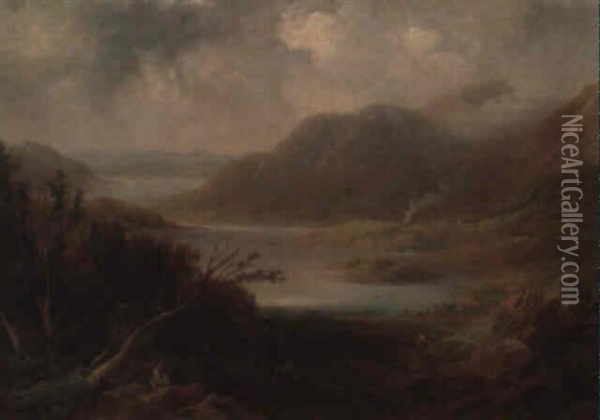 An Extensive Lakeland Landscape Oil Painting - John Wilson Carmichael