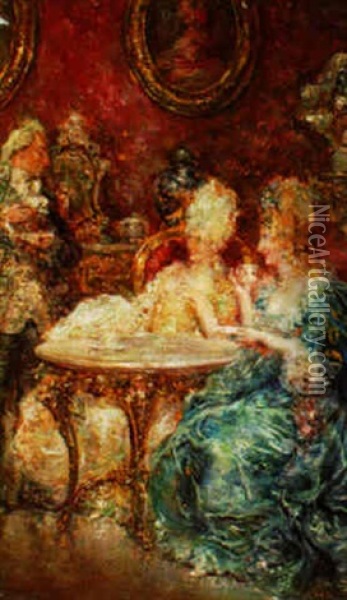 Mujeres Oil Painting - Juan Pablo Salinas