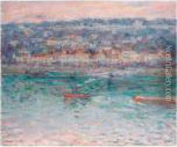 Remorqueur Sur La Seine Oil Painting - John Peter Russell