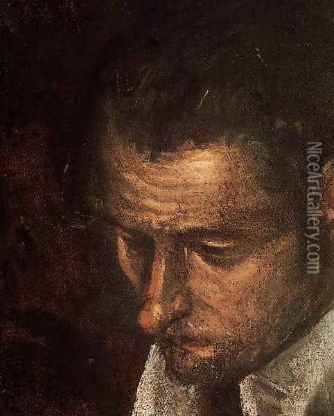 The Baptism of Christ (detail) 3 Oil Painting - Jacopo Tintoretto (Robusti)