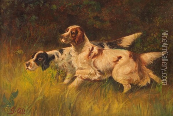 Chiens De Chasse Oil Painting - George Cole