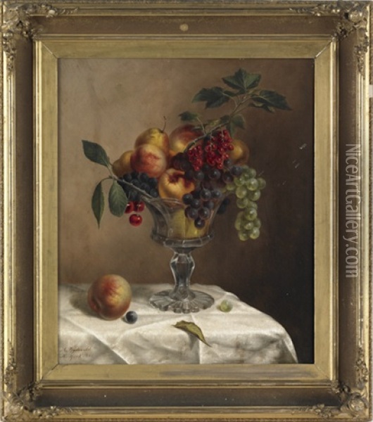Still Life With A Compote Of Fruit Oil Painting - Arnoud Wydeveld