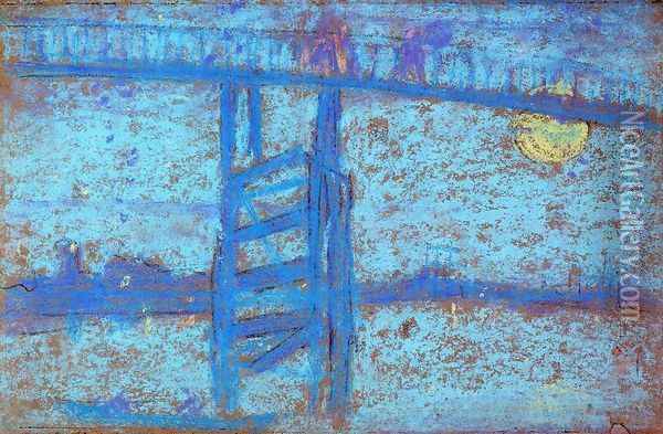 Nocturne: Battersea Bridge Oil Painting - James Abbott McNeill Whistler