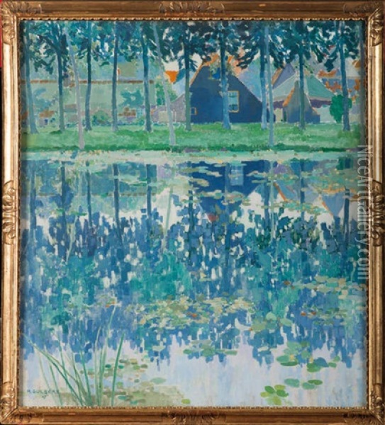 Bord De Canal En Flandre Oil Painting - Maurice Guilbert