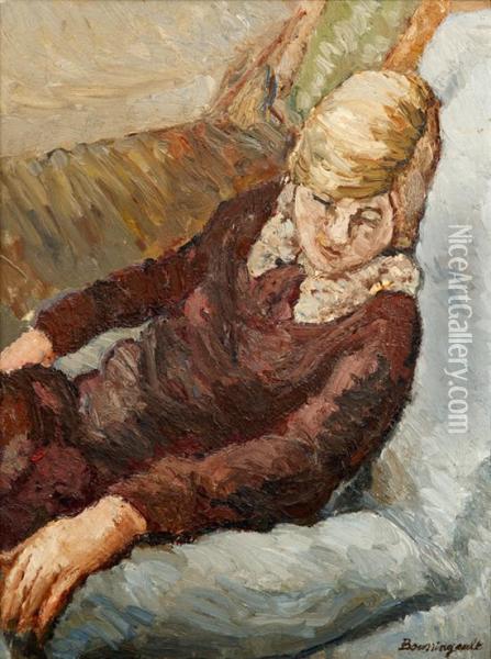 Jeune Fille Endormie Oil Painting - Jean-Louis Boussingault