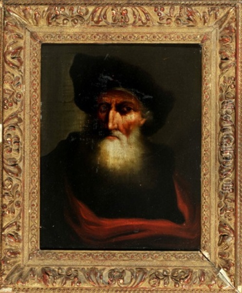 Portrait Eines Bartigen Herren Oil Painting - Ary Scheffer