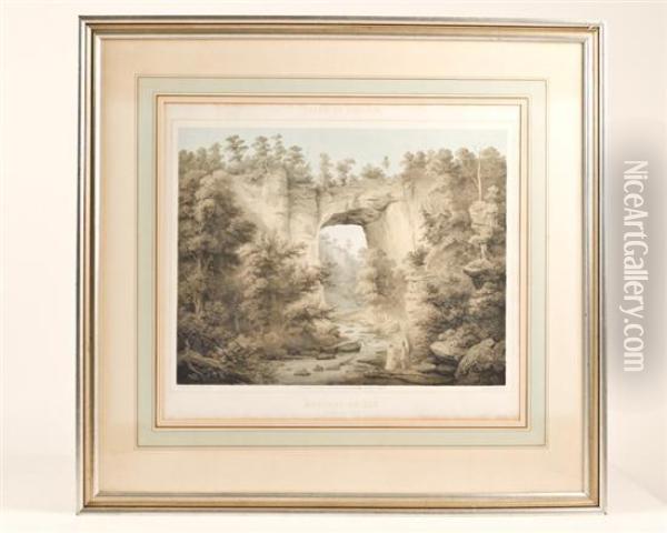 Natural Bridge, Rockbridge Co., Va. Oil Painting - Edward Beyer