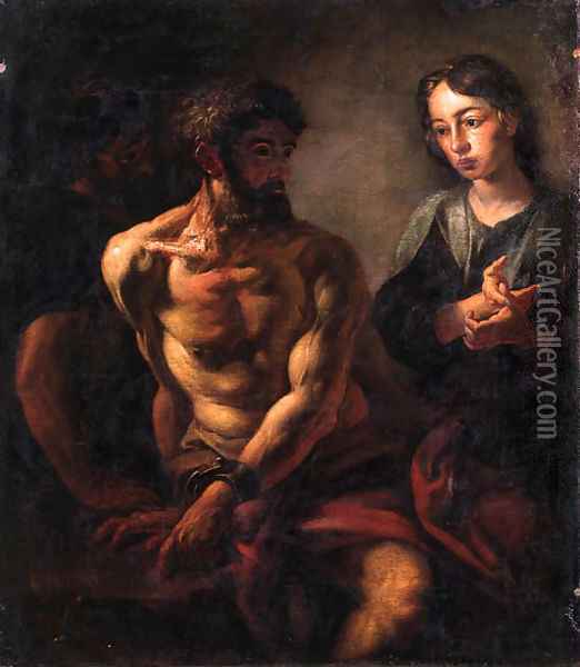 Joseph recounting the Baker's Dream Oil Painting - Johann Liss