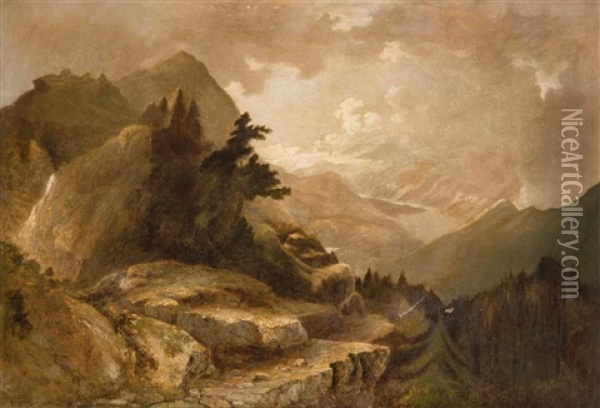 Paisaje De Montana Oil Painting - Francisco Torrescassana