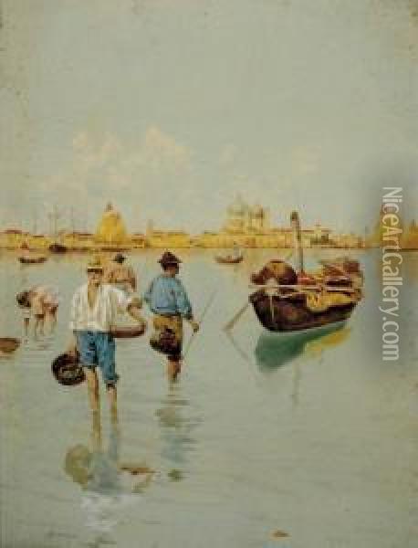 Venice Oil Painting - Carlo Menegazzi