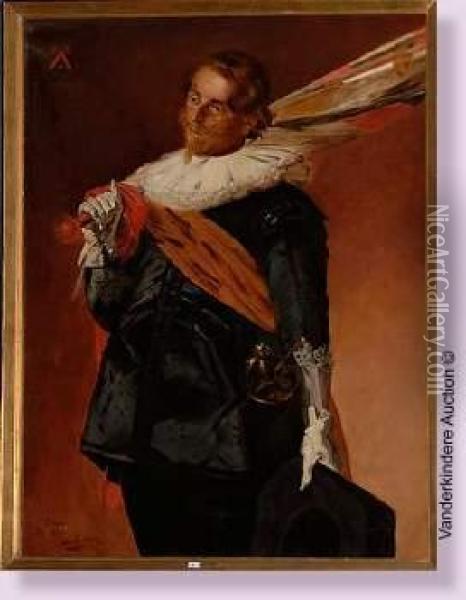 Portrait Dun Gentilhomme Oil Painting - Louis Tytgadt