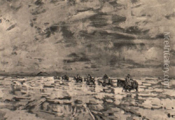 In Der Claasbillerbay Vor Spitzbergen Oil Painting - Karl Paul Themistocles von Eckenbrecher