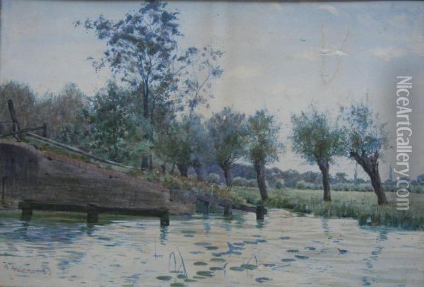 The Lock Oil Painting - Arthur Anderson Fraser