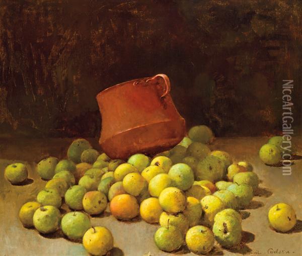 Apples Oil Painting - Emil Carlsen
