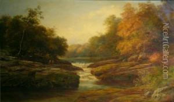 The Chasm Oil Painting - Jerome B. Thompson