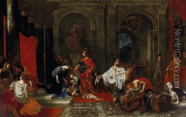 The Continence Of Scipio Oil Painting - Isaac Fisches