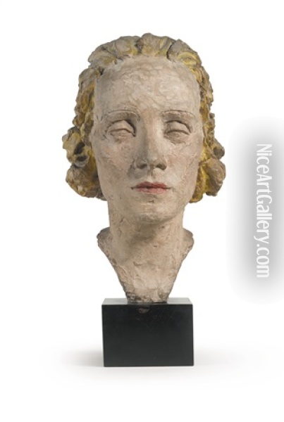 Bust Of Marlene Dietrich Oil Painting - Ernesto De Fiori