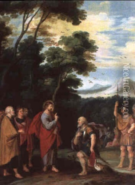 Christus Und Der Hauptmann Von Kapharnaum Oil Painting - Hans Jordaens III