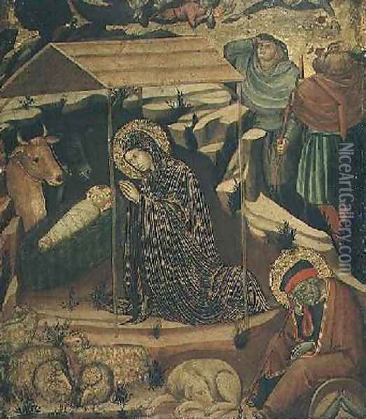 Adoration of the Shepherds Oil Painting - Barnaba Da Modena