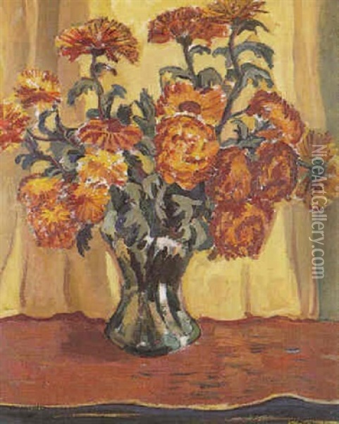 Chysanthemums Oil Painting - William McTaggart