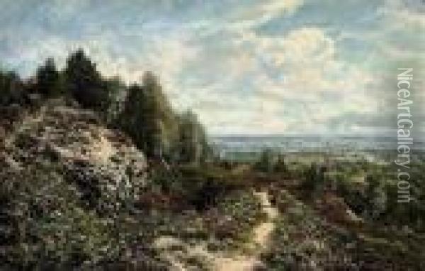 The Rock Of Surrey Oil Painting - George William Mote