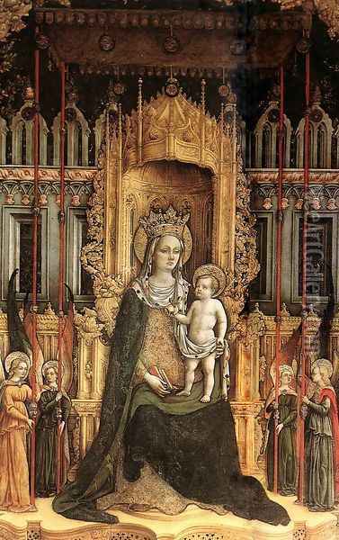 Triptych (detail-2) 1446 Oil Painting - Antonio Vivarini