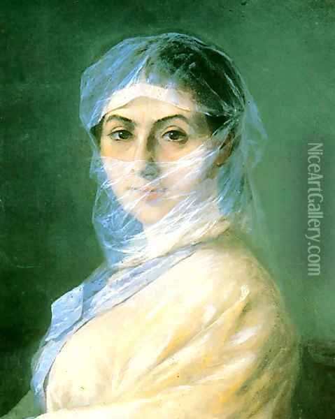 Portrait of the Artists wife Oil Painting - Ivan Konstantinovich Aivazovsky