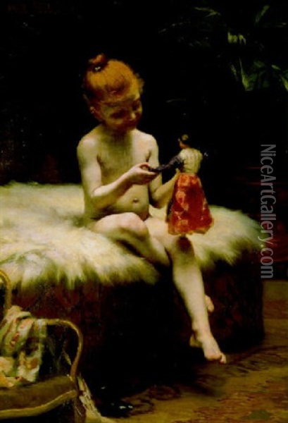 Dancing Doll Oil Painting - Paul Peel
