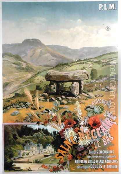 Poster advertising Saint Nectaire le bas, Auvergne Oil Painting - Henri-Garnier Tanconville