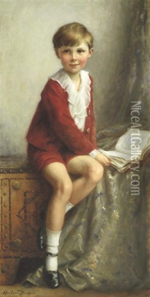 Portrait Of Teddy Oil Painting - Herbert James Draper