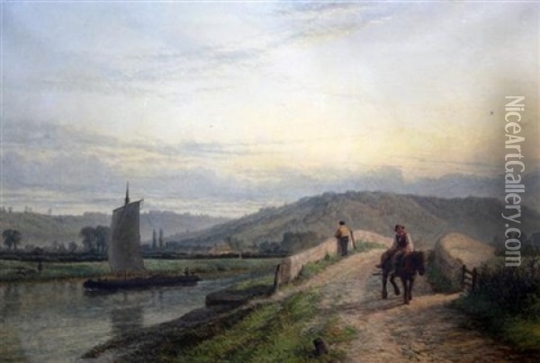 Colwich Hills Oil Painting - Henry Dawson