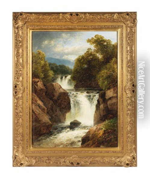 Waterfall Oil Painting - John Brandon Smith