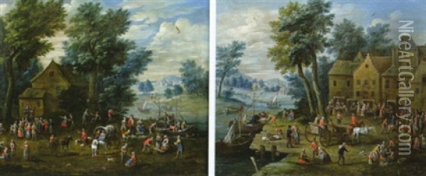 Paysage Fluvial Oil Painting - Maximilian Blommaerdt