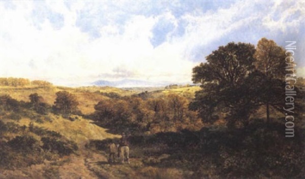 Near Shebbear, North Devon Oil Painting - James Peel
